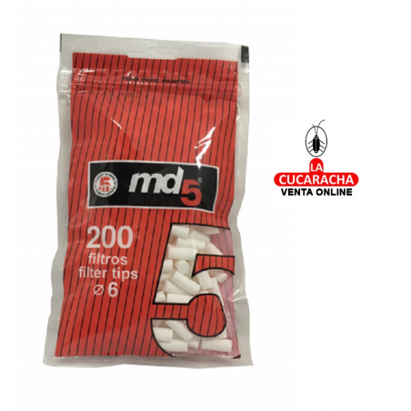 Filtros MD5 6mm Bolsa de 200 Unidades