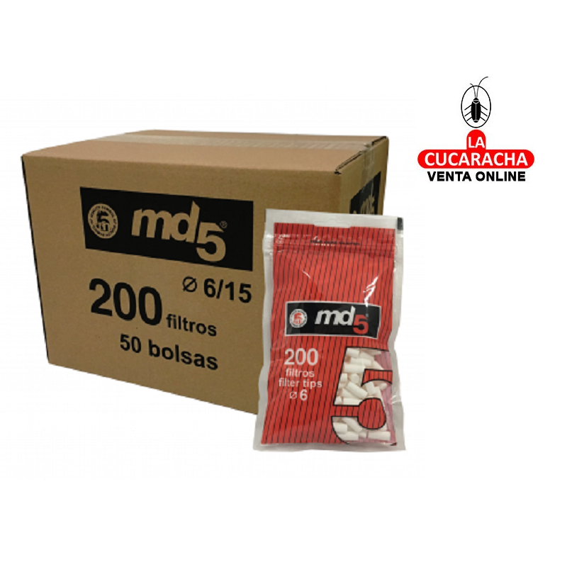 Filtros MD5 6mm Bolsa de 200 Unidades