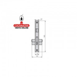 Cerradura de Palanca Rectangular Deslizante CVL 1960-60-2 HL 2