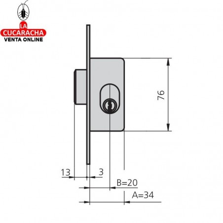 Cerradura de solo palanca CVL 1964-A/0 C-N