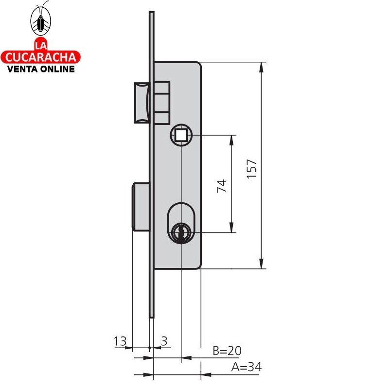 Cerradura CVL 1964/0 C-N