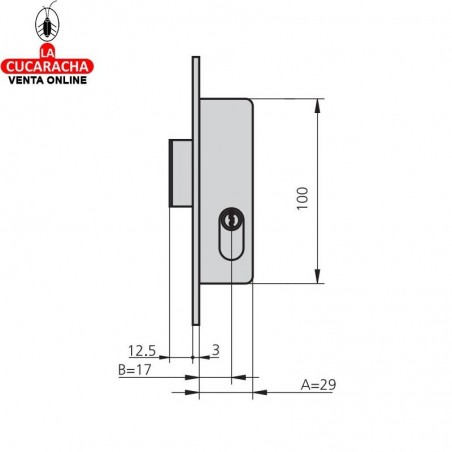 Cerradura CVL 1975-A/0 C-N