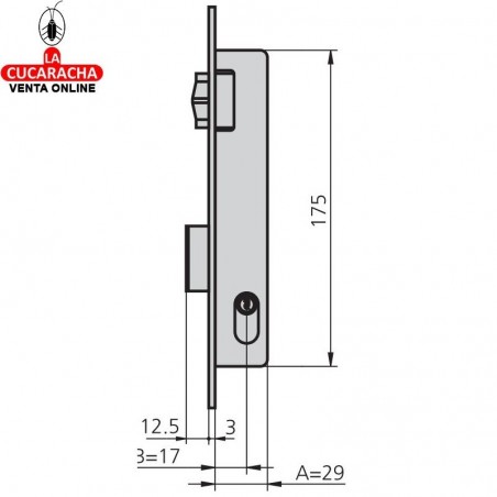 Cerradura CVL 1975V-0 Cilindro Niquel
