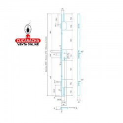 Cerradura Ezcurra E2000B-3 Cromo Mate. 3Punto 2