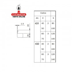Cerradura de sobreponer para Cancela ISEO MOD. 431603-432603 2