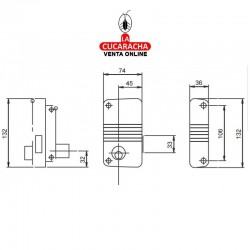Cerradura de sobreponer para Cancela ISEO Modelo 4950 2