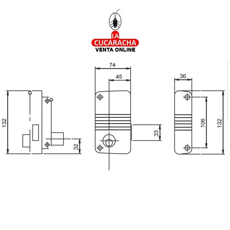 Cerradura de sobreponer para Cancela ISEO Modelo 4950