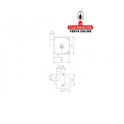 Cerradura MCM 2524-PR-80 mm Derecha 2