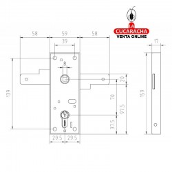 Cerradura MCM Puerta Basculante 1511-MH 2