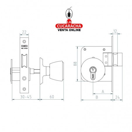 Cerradura MCM Pomo 1561