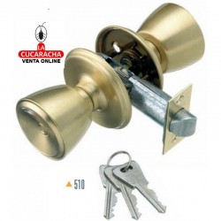 Cerradura MCM Pomo 510-3-3 Laton Mate