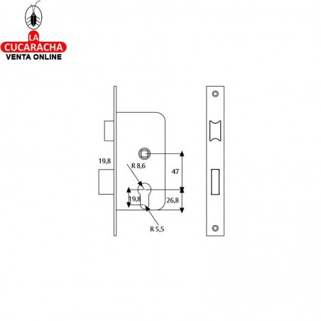 Cerradura TESA 2010-P HL.