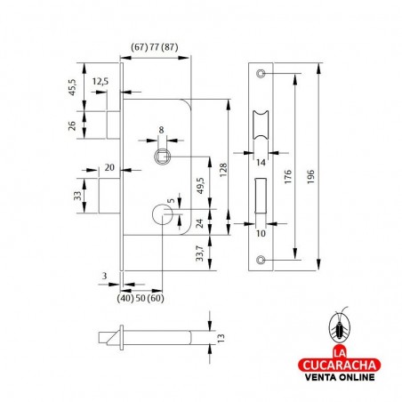 Cerradura TESA 2010-P HL.