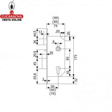 Cerradura TESA 2030 HL.
