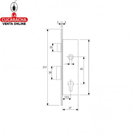 Cerradura TESA 2206-15 HZ Con Rodillo