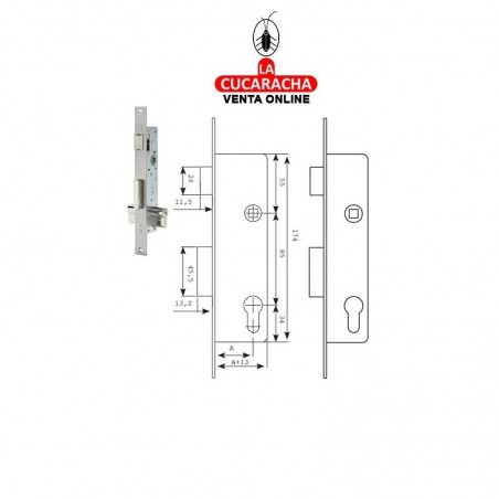 Cerradura TESA 2210-28-SSI