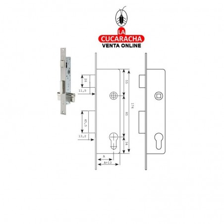 Cerradura TESA 2210-38 SSI