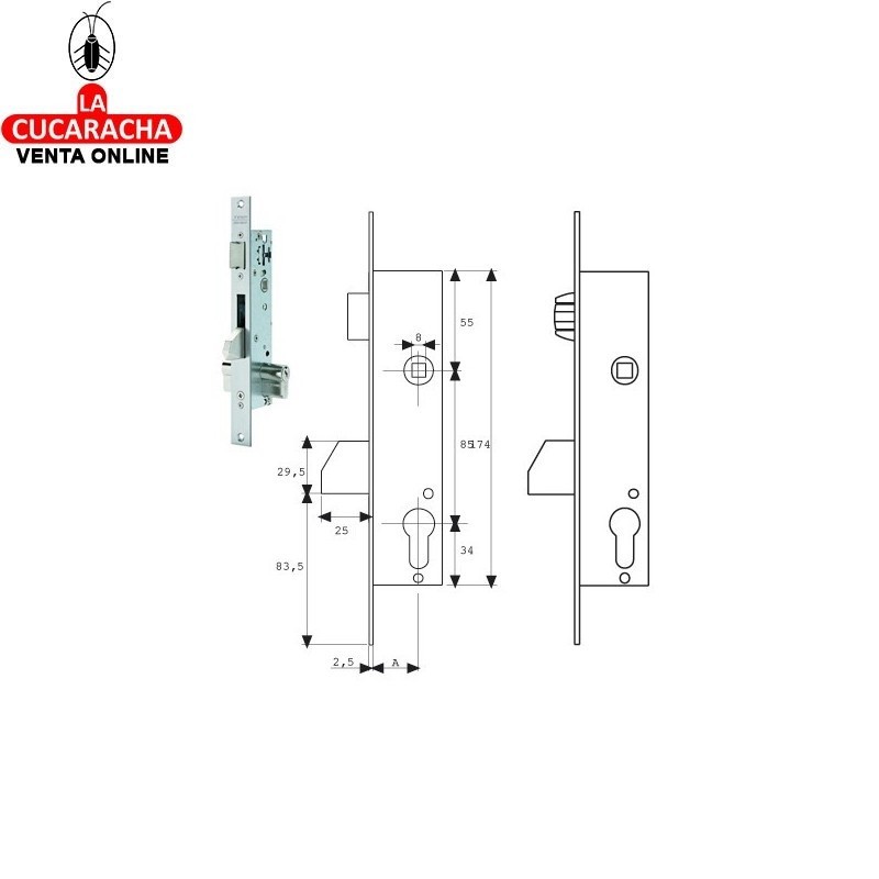Cerradura TESA 2216-20 AI