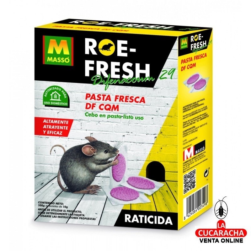 Raticida MASSO ROE-FRES Cebo Fresco 150G