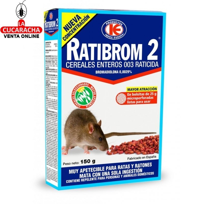 Raticida RATIBROM-2 Cereales 150 Gramos