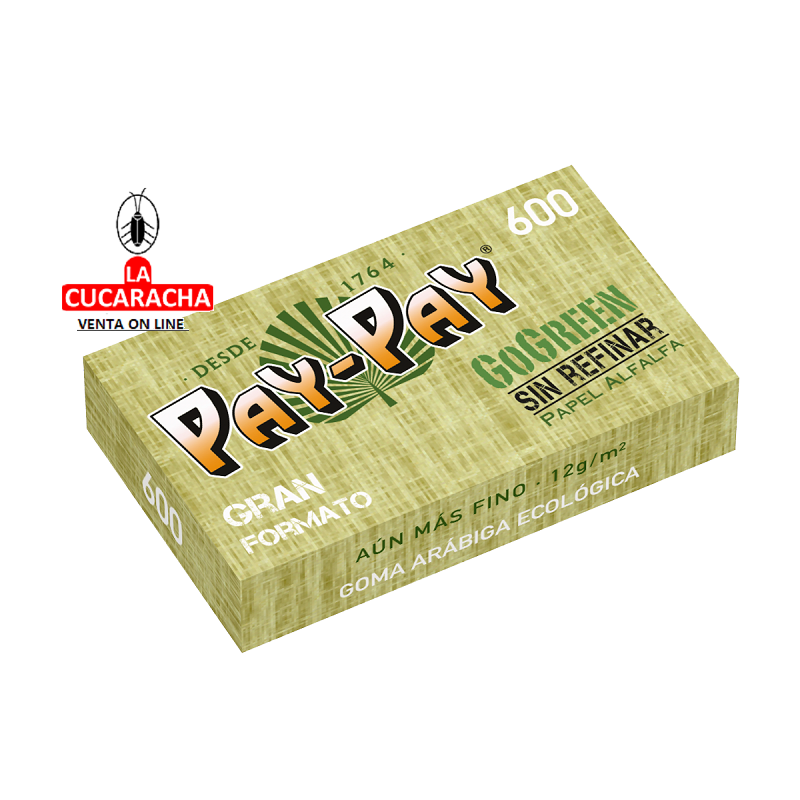 Papel Fumar Pay Pay Go Green Mazo 600 hojas