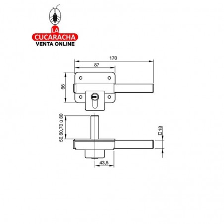 Cerrojo FAC 301 L 80 Niquelado