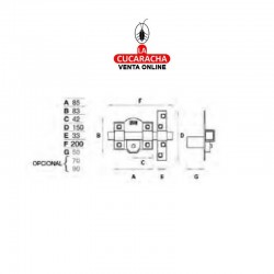 Cerrojo FAC 301 RP 80 Seguridad Laton 2