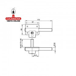Cerrojo FAC 305 R 80 Niquelado-Izquierda-Derecha