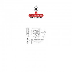 Cerrojo FAC 307 R 80 Laton-Derecha 2