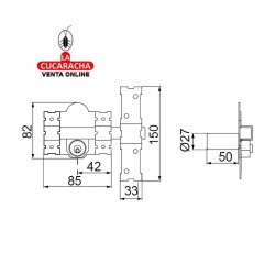 Cerrojo FAC Niquel 201-L-80 2