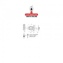 Cerrojo FAC 301-R-80 Con Bombillo 70 Mm. 2