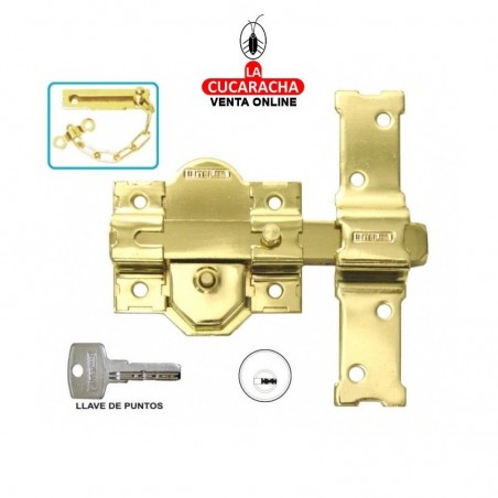 Cerrojo Interfer Modelo 31. -S B-Redondo. Dorado