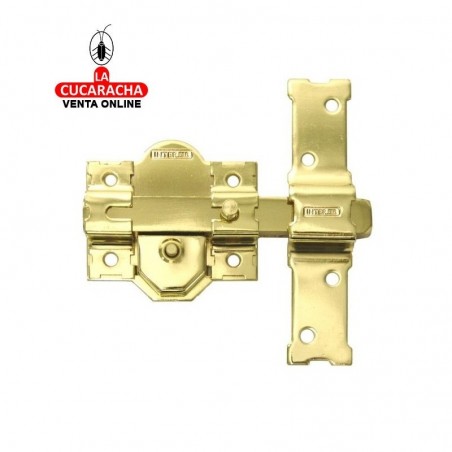 Cerrojo Interfer Modelo 21 B-Redondo. Dorado