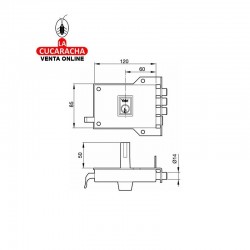 Cerradura YALE Nº 7. Niquel Derecha 2