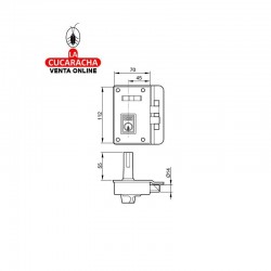 Cerradura YALE Nº 10-0. Niquel Izquierda 2
