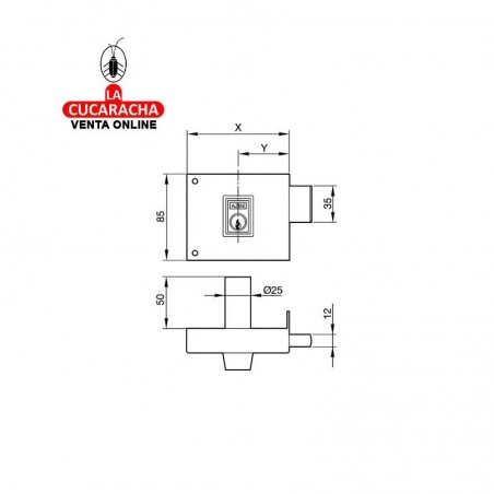 Cerradura YALE Nº124-HPR. 80mm Izquierda Cerradura YALE Nº124-HPR. 80mm Izquierda