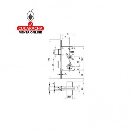 Cerradura YALE Nº50 HL. 60MM Cerradura YALE Nº50 HL. 60MM