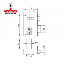 Cerradura YALE Nº56-AP. 60MM Izquierdo 2