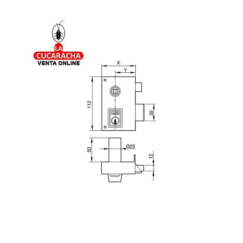 Cerradura YALE Nº56-BP. 60MM Izquierda Cerradura YALE Nº56-BP. 60MM Izquierda