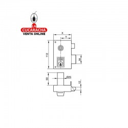 Cerradura YALE Nº56-BPR. 60MM Derecha 2