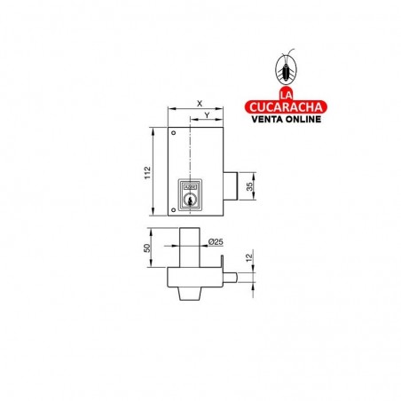 Cerradura YALE Nº56-CP. 60MM Derecha Cerradura YALE Nº56-CP. 60MM Derecha