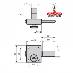 Cerrojo CVL 1978-70 HE 2
