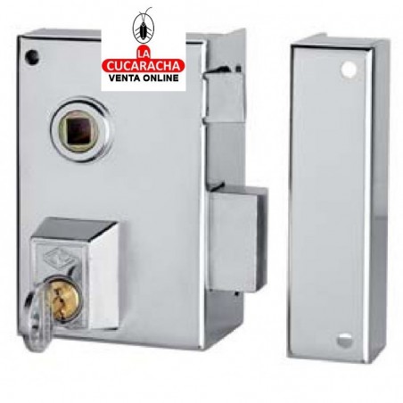 Cerradura de Sobreponer CVL Esmaltada 56BR 70mm. Izquierda