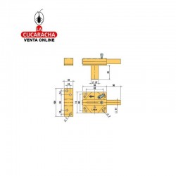 Cerrojo LINCE Seguridad 7930 Laton 2