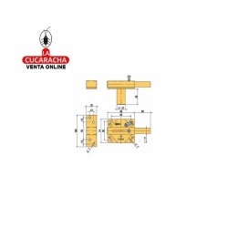 Cerrojo LINCE 2930 Cobre Viejo 2