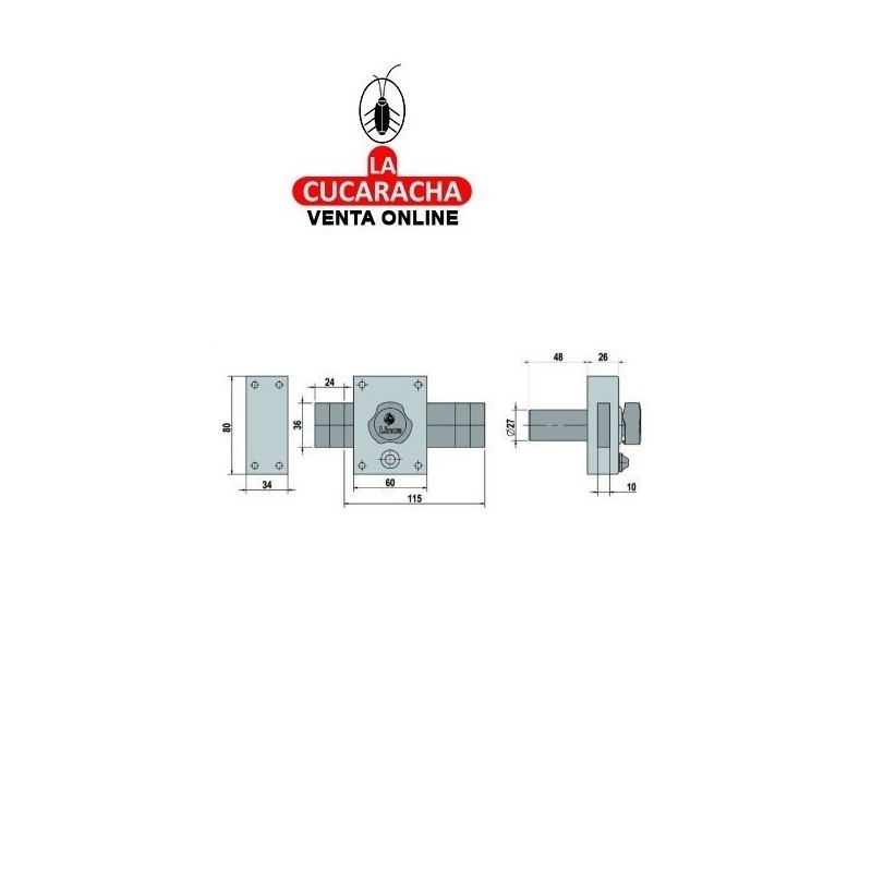 Cerrojo LINCE 3910 Pintado