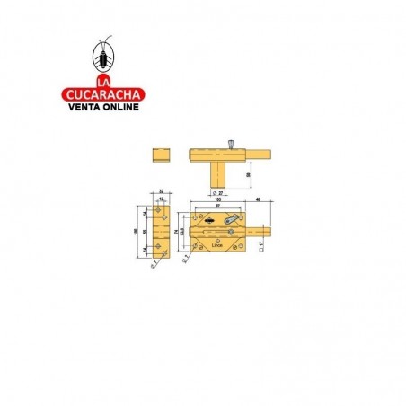 Cerrojo LINCE 3930 Cobre Viejo