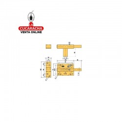 Cerrojo LINCE 3930 Cromado 2