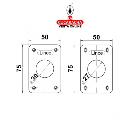 Cerrojo LINCE 7930R más Cilindro C653530N. Cromo
