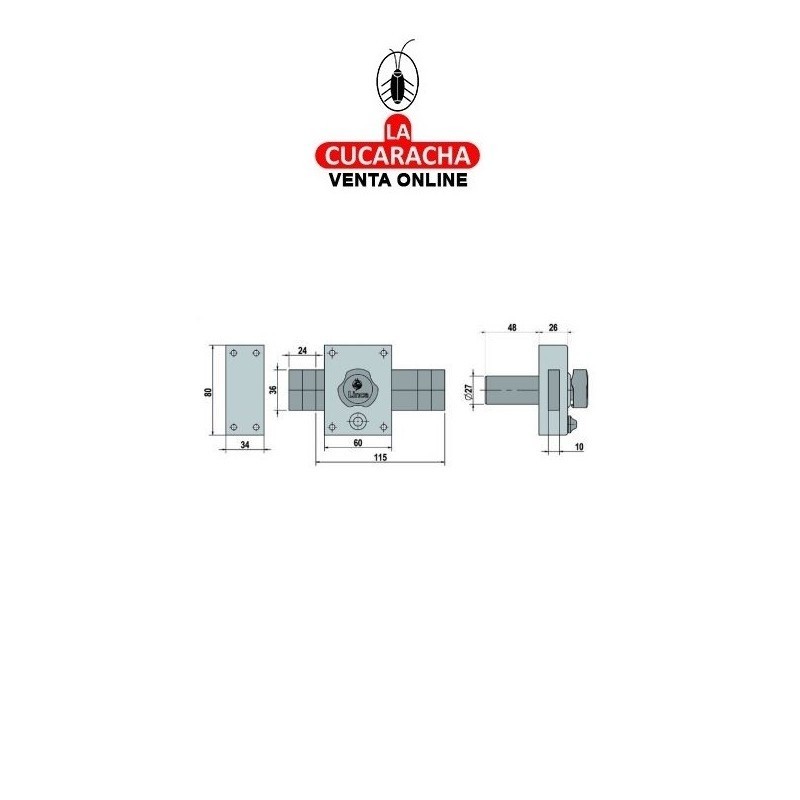 Cerrojo LINCE Iberdrola 3910 - Pintado